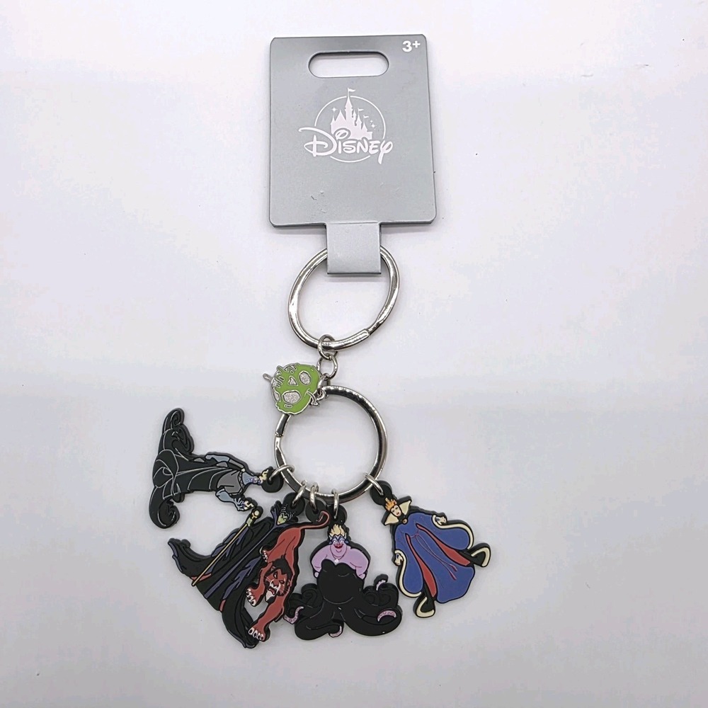 Disney Parks Villains Hades Maleficent Ursula Scar Vinyl Keychain NWT